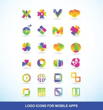 Logo icon set elements for apps 스톡 일러스트