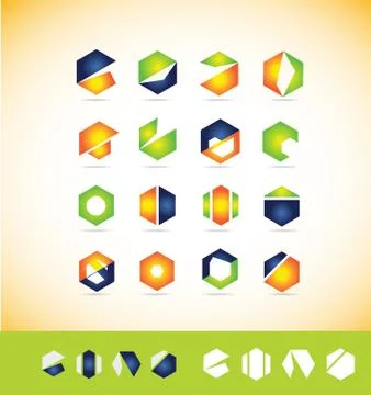 Logo icon set elements イラスト素材