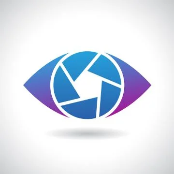 Logo Icon of a Shutter Eye Vector Illustration Stock Illustration