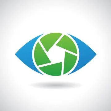 Logo Icon of a Shutter Eye Vector Illustration Stock Illustration