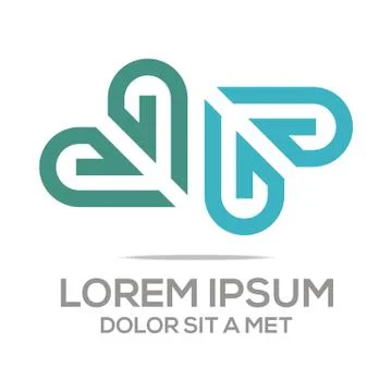 Logo Icon Vector Infinity Love Couple Stock Illustration