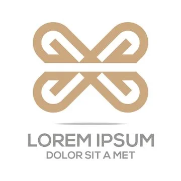 Logo Icon Vector Infinity Love Couple Stock Illustration