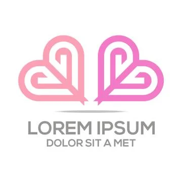 Logo Icon Vector Infinity Love Couple Stock Illustration