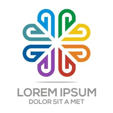 Logo Icon Vector Infinity Love Couple Stock Illustration