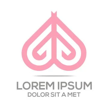 Logo Icon Vector Infinity Love Couple Stock Illustration