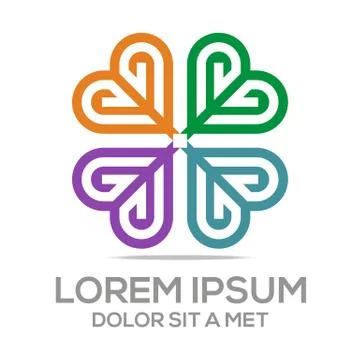 Logo Icon Vector Infinity Love Couple Stock-Illustration