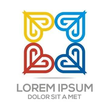 Logo Icon Vector Infinity Love Couple Stock Illustration