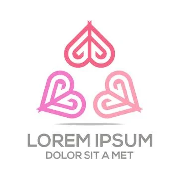 Logo Icon Vector Infinity Love Couple Stock Illustration