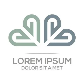 Logo Icon Vector Infinity Love Couple Stock Illustration