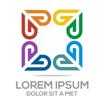 Logo Icon Vector Infinity Love Couple Stock Illustration