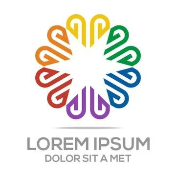 Logo Icon Vector Infinity Love Couple Stock Illustration