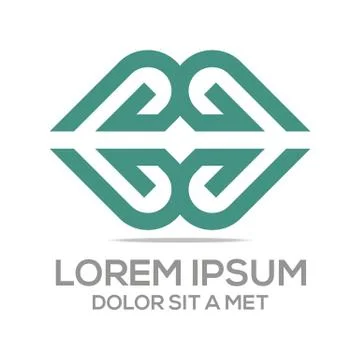 Logo Icon Vector Infinity Love Couple Stock Illustration