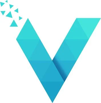 Logo illustration letter V gradient colorful style Stock Illustration