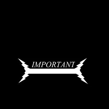Logo important Illustrazione stock