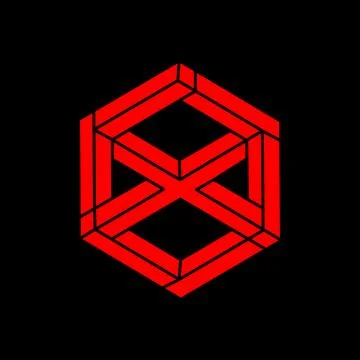 Logo. Impossible optical illusion shapes. Optical art objects. Impossible Stock Illustration