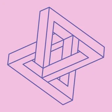 Logo. Impossible shape, optical illusion, vector. Optical art objects. Geometric Stock Illustration