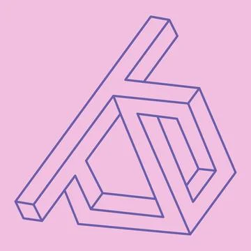 Logo. Impossible shape, optical illusion, vector. Optical art objects. Geometric Stockillustratie