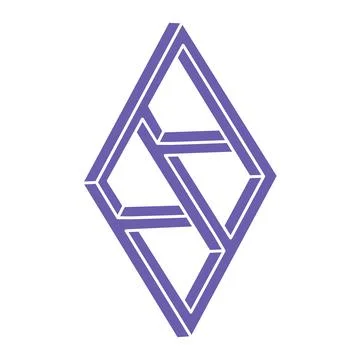 Logo. Impossible shape, optical illusion, vector. Optical art object. Geometric Stock Illustration