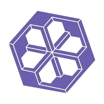 Logo. Impossible shape, optical illusion, vector. Optical art objects. Geometric Stockillustratie