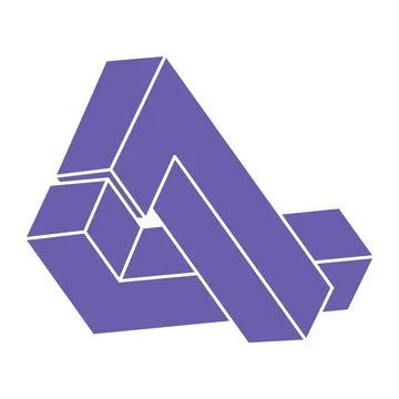 Logo. Impossible shape, optical illusion, vector. Optical art objects. Geometric Stockillustratie