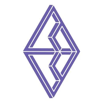 Logo. Impossible shape, optical illusion, vector. Optical art objects. Geometric Stockillustratie