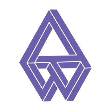 Logo. Impossible shape, optical illusion, vector. Optical art objects. Geometric 스톡 일러스트