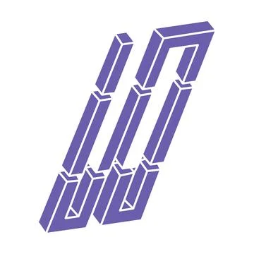 Logo. Impossible shape, optical illusion, vector. Optical art objects. Geometric 스톡 일러스트