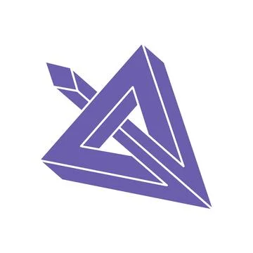 Logo. Impossible shape, optical illusion, vector. Optical art objects. Geometric 库存插图