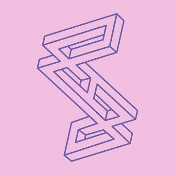 Logo. Impossible shapes, optical illusion, vector. Optical art objects. Stock Illustration
