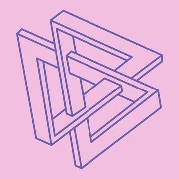 Logo. Impossible shapes, optical illusion, vector. Optical art objects. Stock Illustration