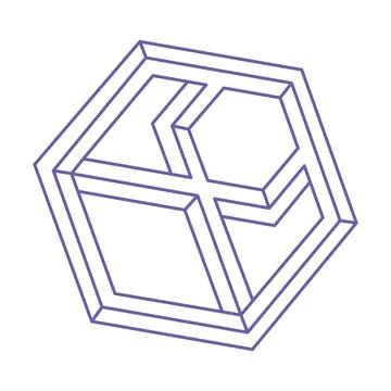 Logo. Impossible shapes, optical illusion, vector. Optical art objects 스톡 일러스트