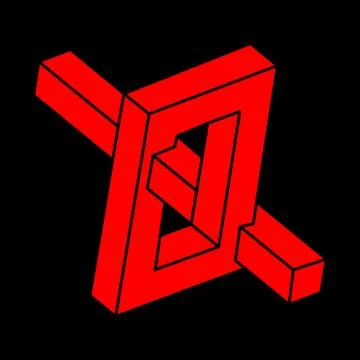 Logo. Impossible shapes, optical illusion, vector. Optical art objects Stock Illustration