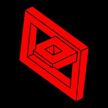 Logo. Impossible shapes, optical illusion, vector. Optical art objects Stock Illustration