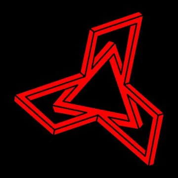 Logo. Impossible shapes, optical illusion, vector. Optical art objects Stock Illustration