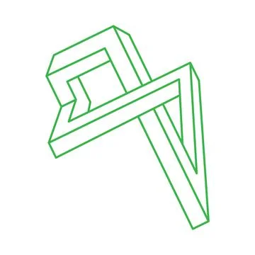 Logo. Impossible shapes, optical illusion, vector. Optical art objects イラスト素材