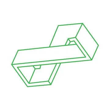 Logo. Impossible shapes, optical illusion, vector. Optical art objects イラスト素材