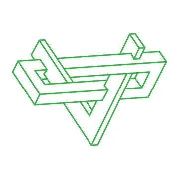 Logo. Impossible shapes, optical illusion, vector. Optical art objects イラスト素材