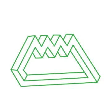 Logo. Impossible shapes, optical illusion, vector. Optical art objects Stock Illustration