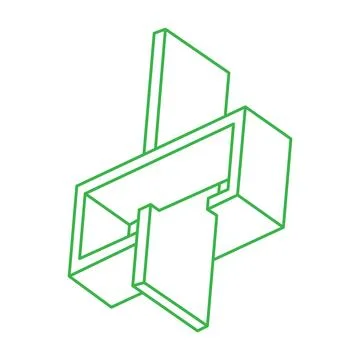 Logo. Impossible shapes, optical illusion, vector. Optical art objects Stockillustratie