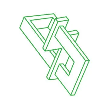 Logo. Impossible shapes, optical illusion, vector. Optical art objects 스톡 일러스트