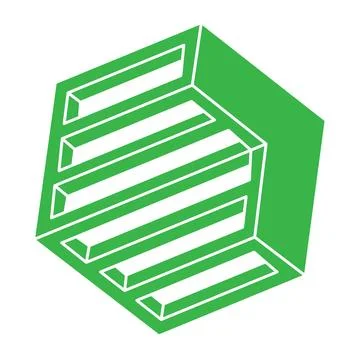 Logo. Impossible shapes, optical illusion, vector. Optical art objects Illustrazione stock