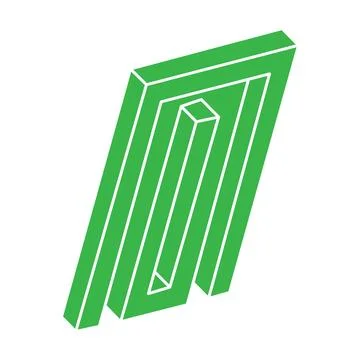 Logo. Impossible shapes, optical illusion, vector. Optical art objects Stockillustratie