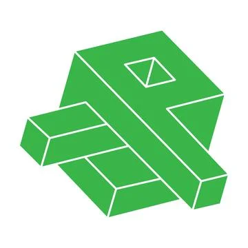 Logo. Impossible shapes, optical illusion, vector. Optical art objects Stockillustratie