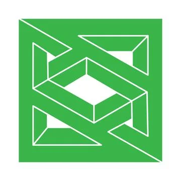 Logo. Impossible shapes, optical illusion, vector. Optical art objects Stockillustratie