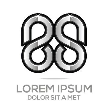 Logo Infinity Symbol S 8 Vector Element Stock Illustration