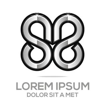 Logo Infinity Symbol S 8 Vector Element Stock Illustration