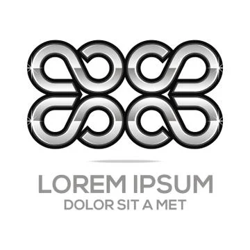 Logo Infinity Symbol S 8 Vector Element Stock Illustration