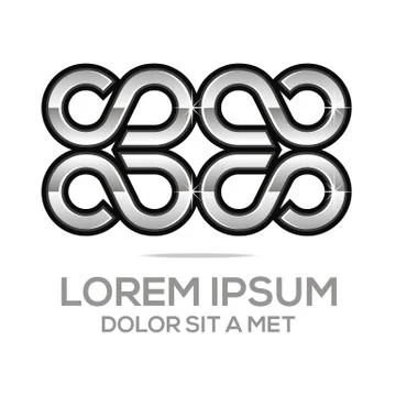 Logo Infinity Symbol S 8 Vector Element Stock Illustration