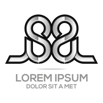 Logo infinity symbol s 8 element design vector Illustrazione stock