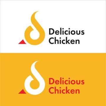 Logo initial D farm house chicken, village, farmer Stock Illustration
